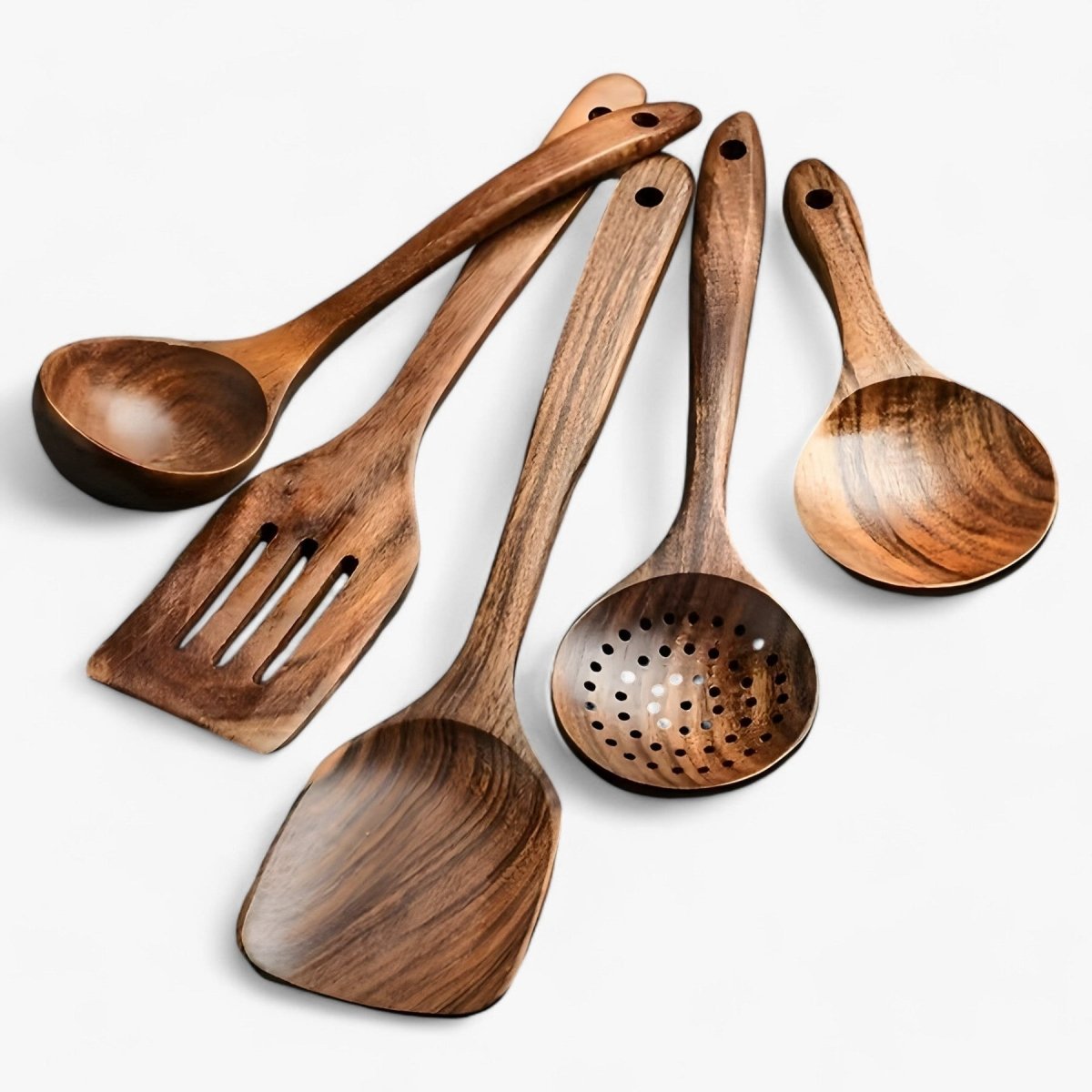 11-piece heat-resistant wooden kitchen set - WoodChef