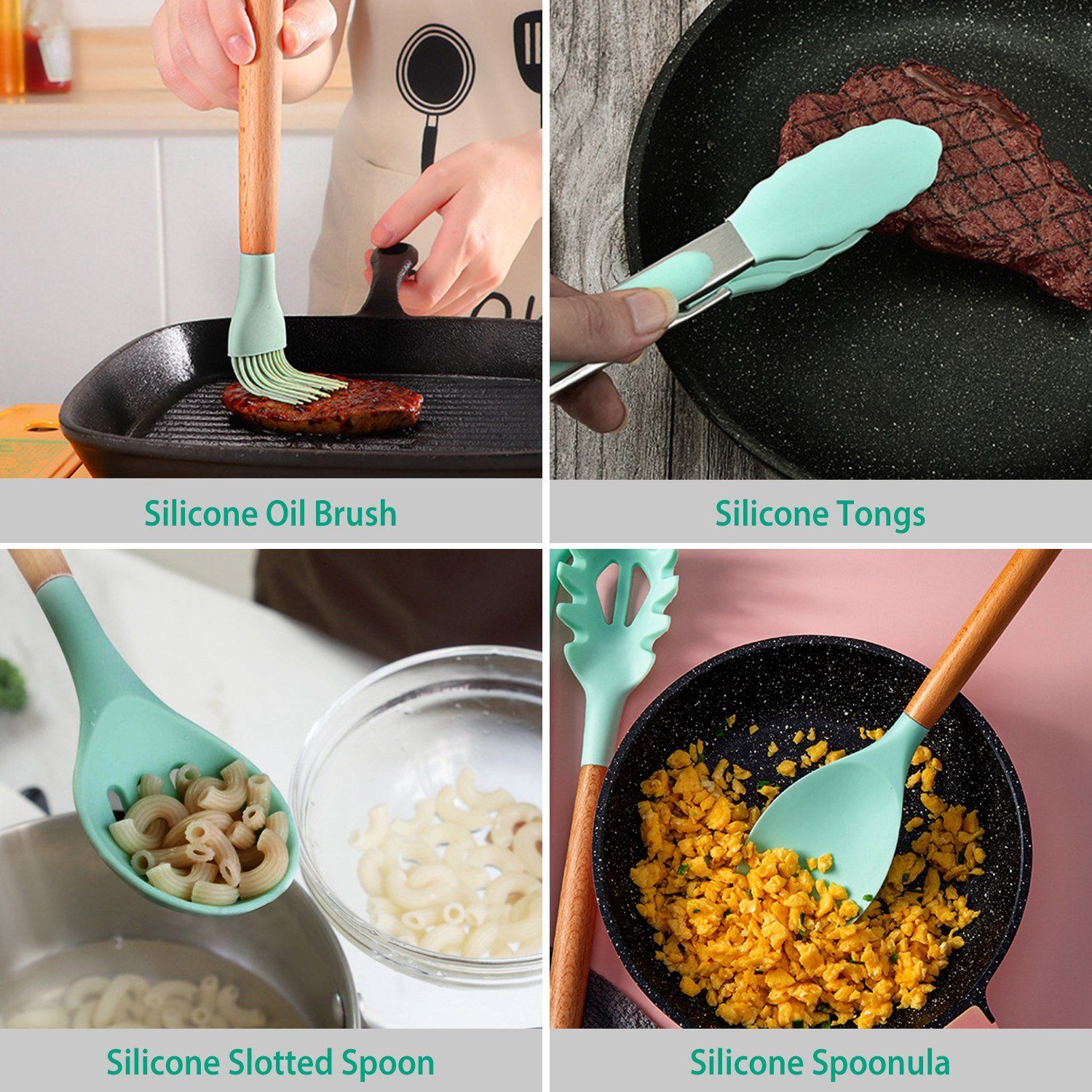 11-Piece Silicone Kitchen Utensils Set – Heat Resistant