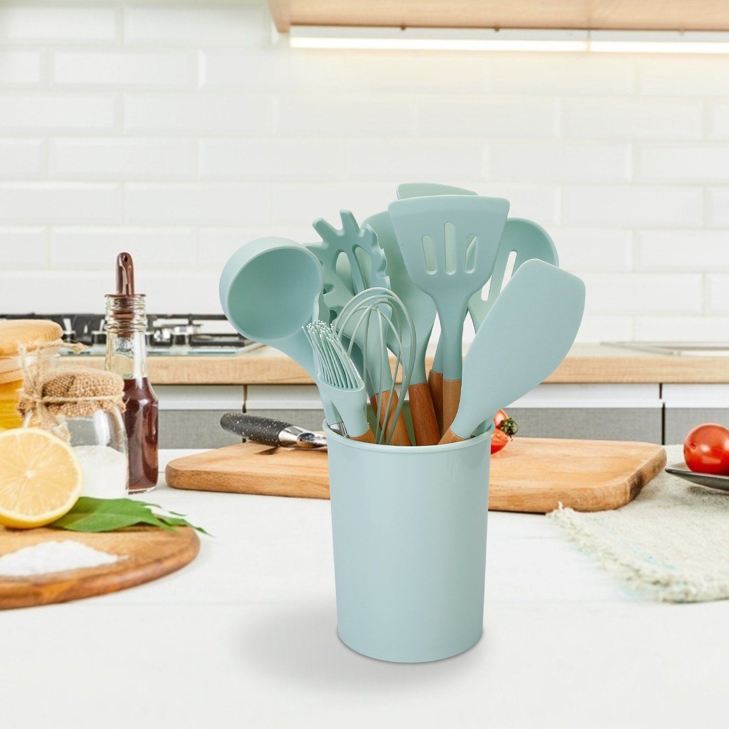 11-Piece Silicone Kitchen Utensils Set – Heat Resistant