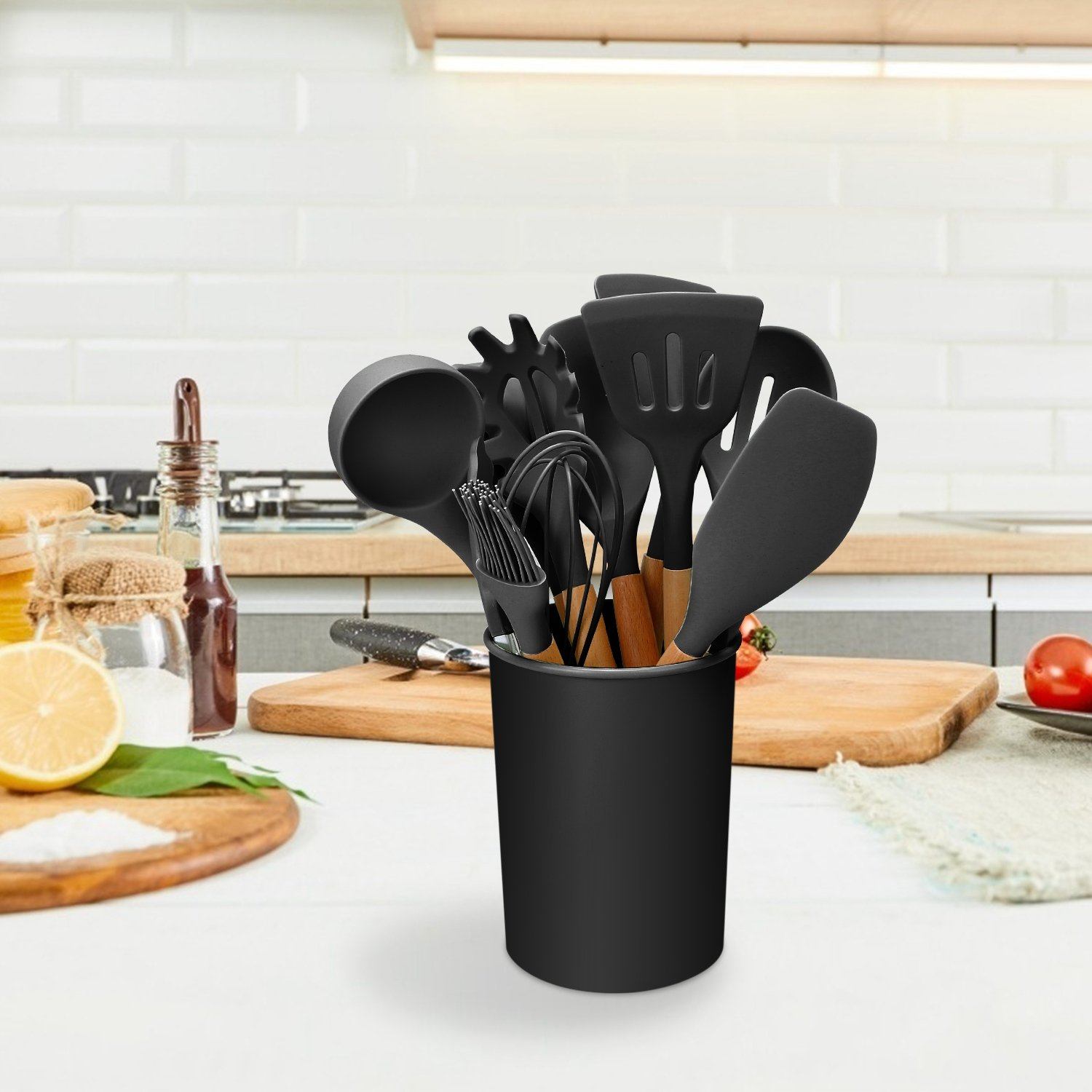11-Piece Silicone Kitchen Utensils Set – Heat Resistant