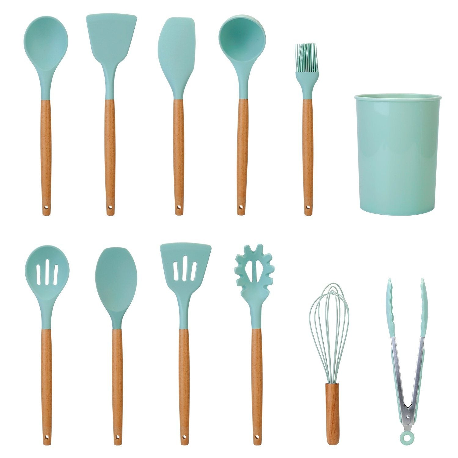 11-Piece Silicone Kitchen Utensils Set – Heat Resistant