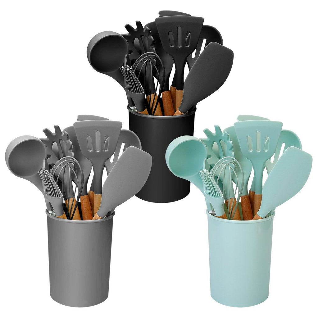 11-Piece Silicone Kitchen Utensils Set – Heat Resistant